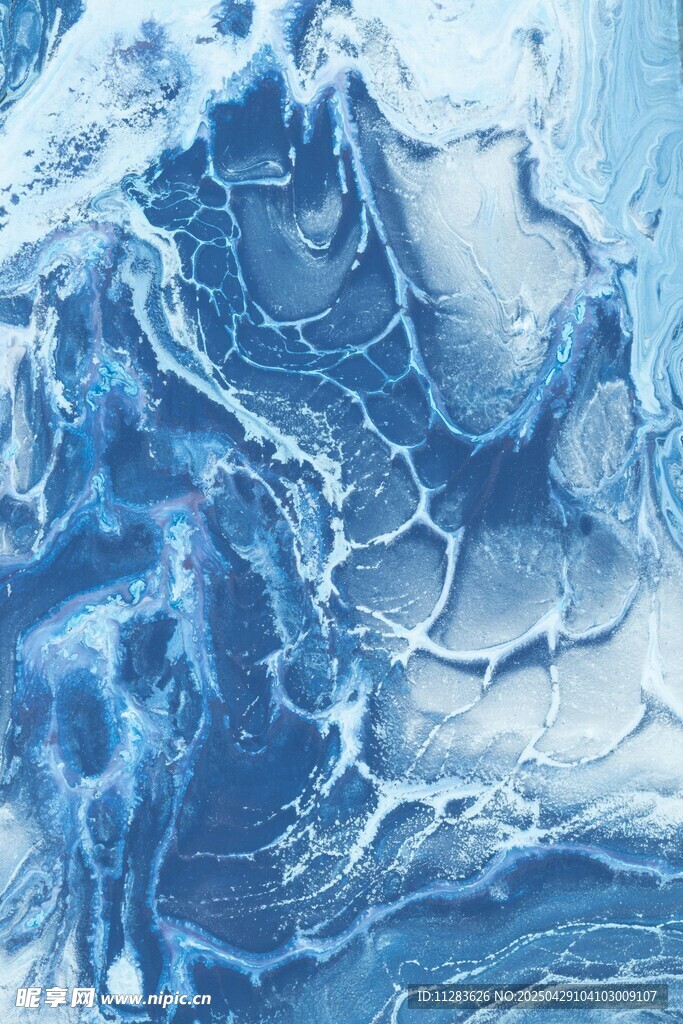 蓝色梦幻流体纹理图案