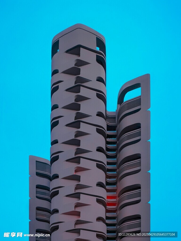 未来感异形摩天大楼建筑