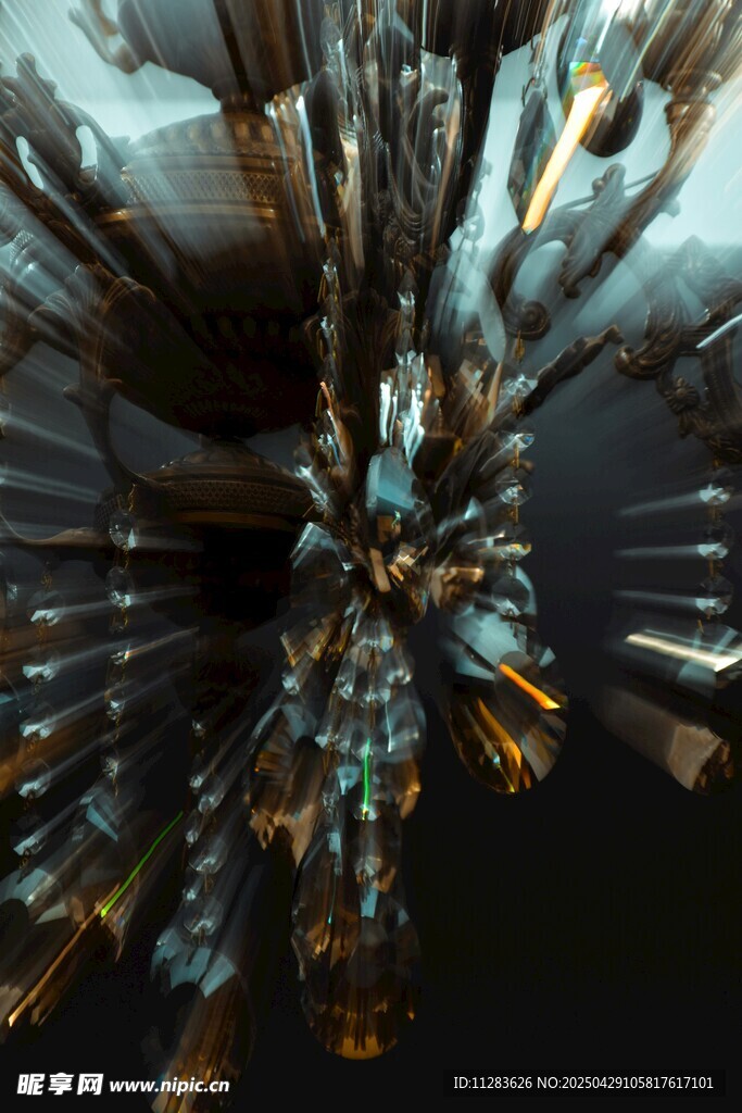 未来感机械晶体结构画面