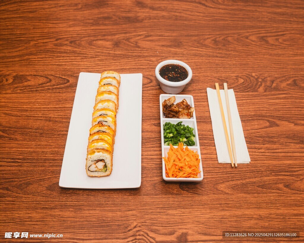 美味寿司套餐摆拍展示