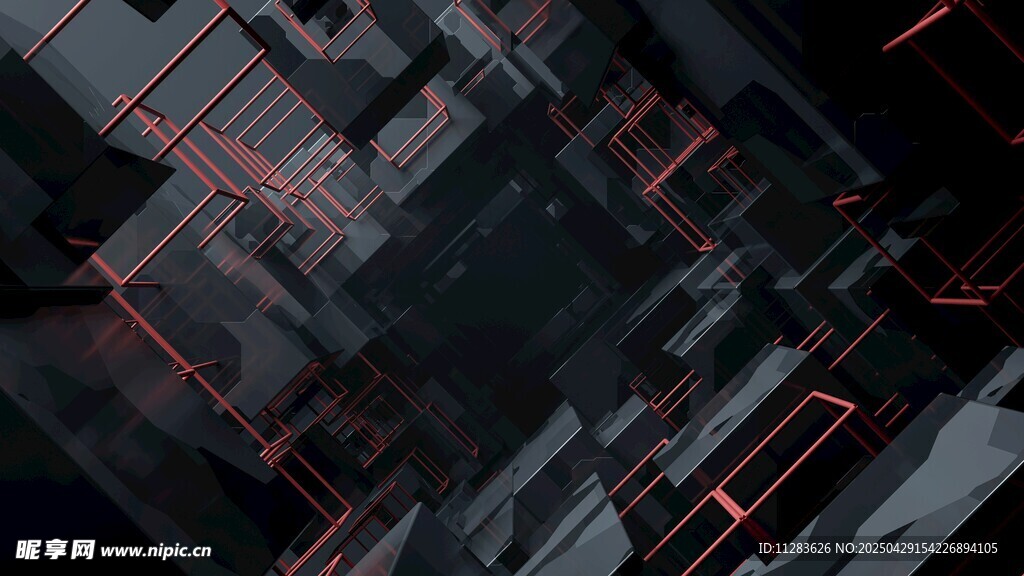 未来感科技风建筑场景