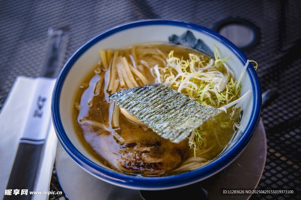 日式拉面特写