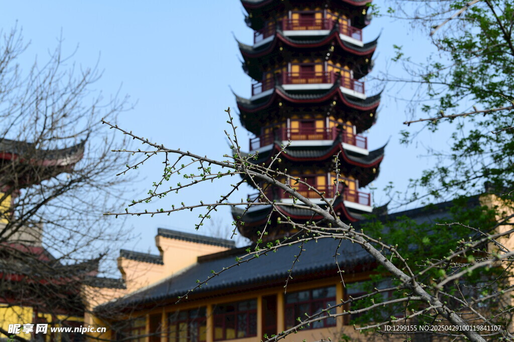 古色古香的中式塔楼景观