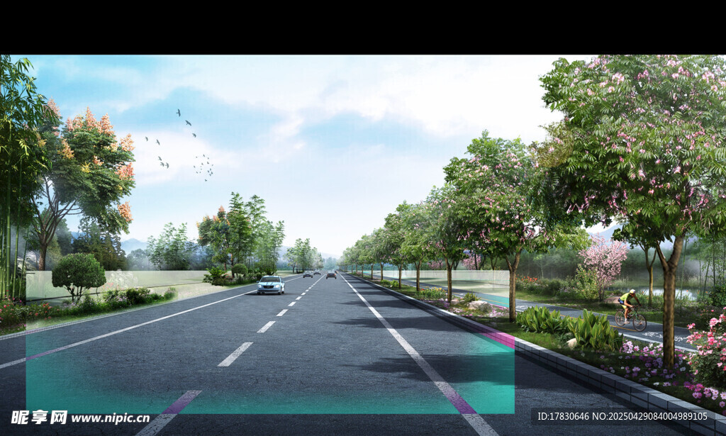 智能汽车行驶中的道路景象