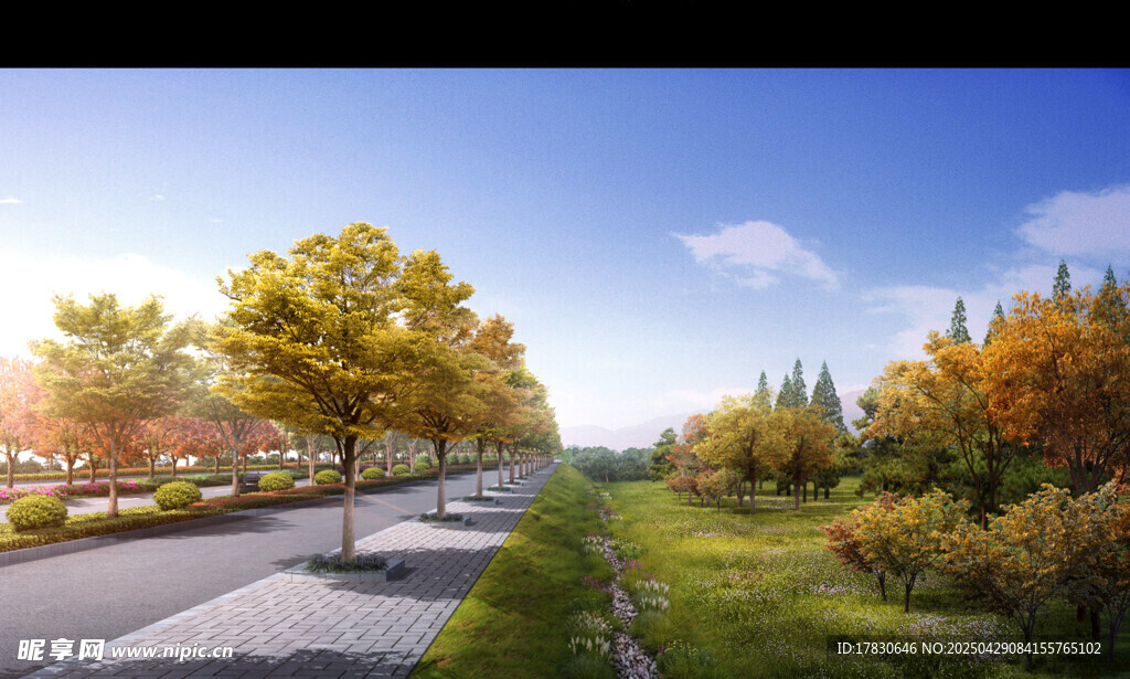 秋日公路美景