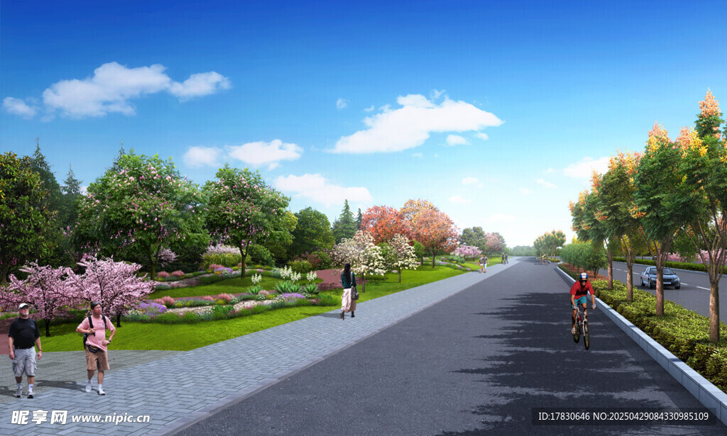 美丽城市道路景观风光