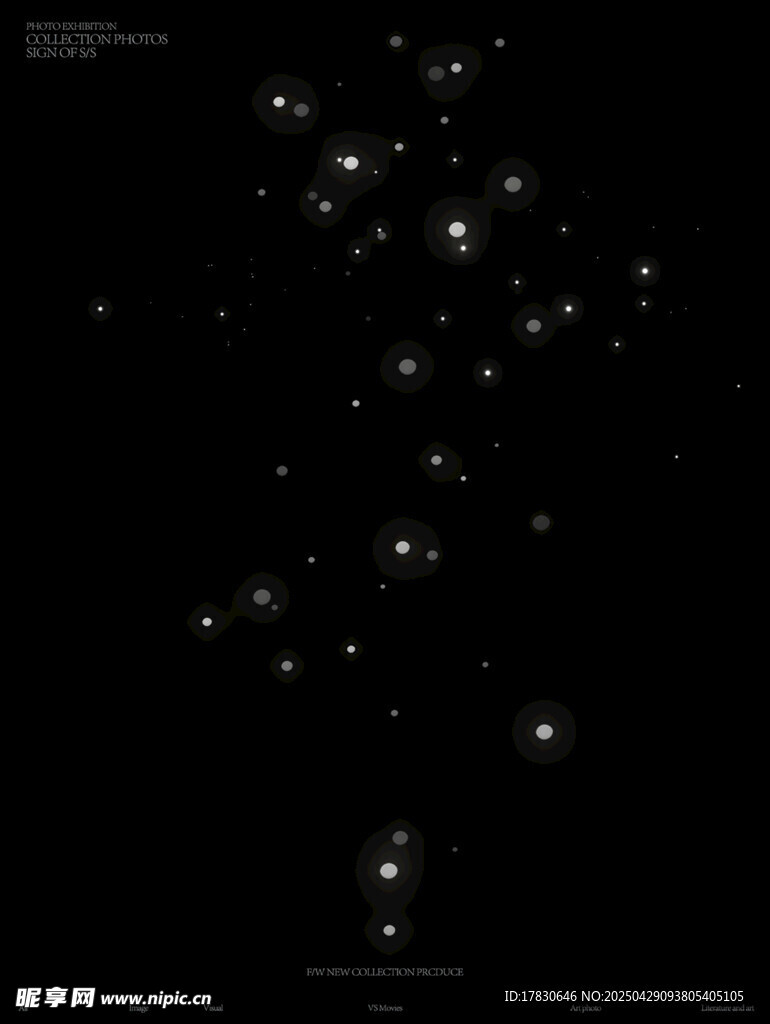 黑色背景闪烁的星星图案