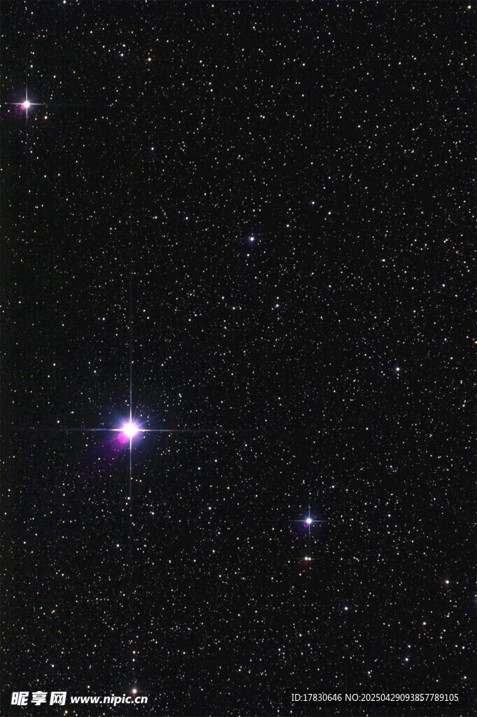 夜空中闪耀的璀璨星星