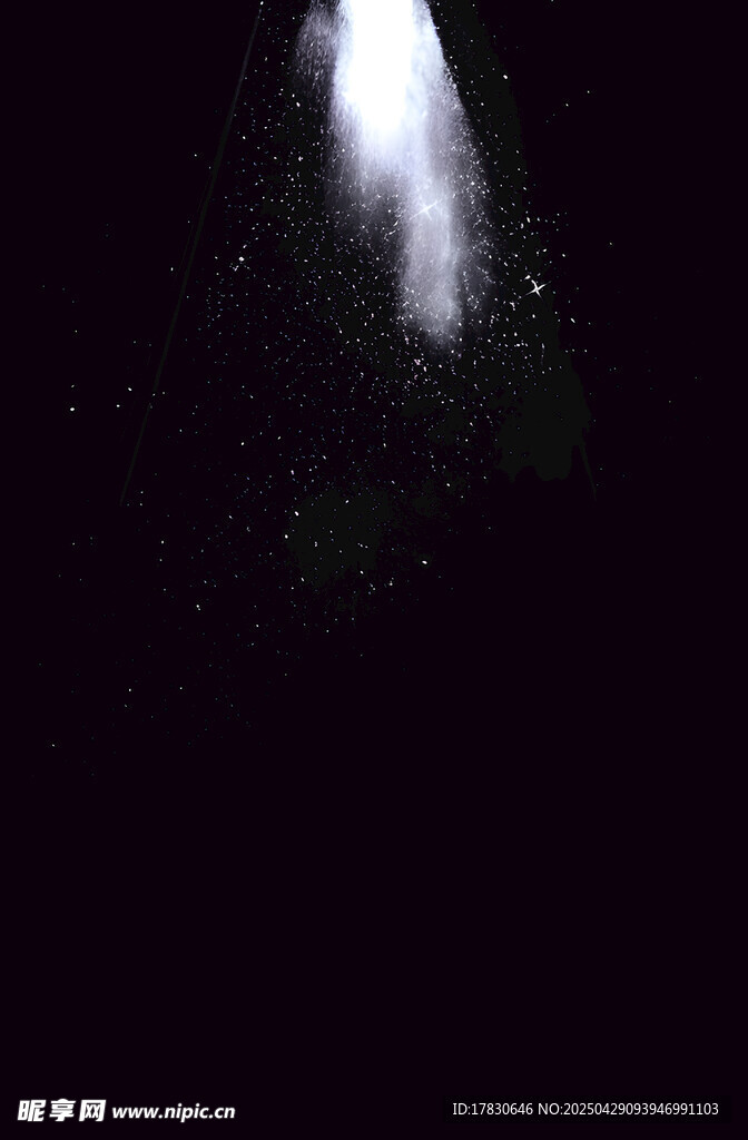 夜空中的神秘光束