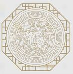 中式福字八角窗棂图案