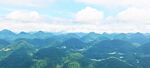 青山绵延的秀丽自然风光