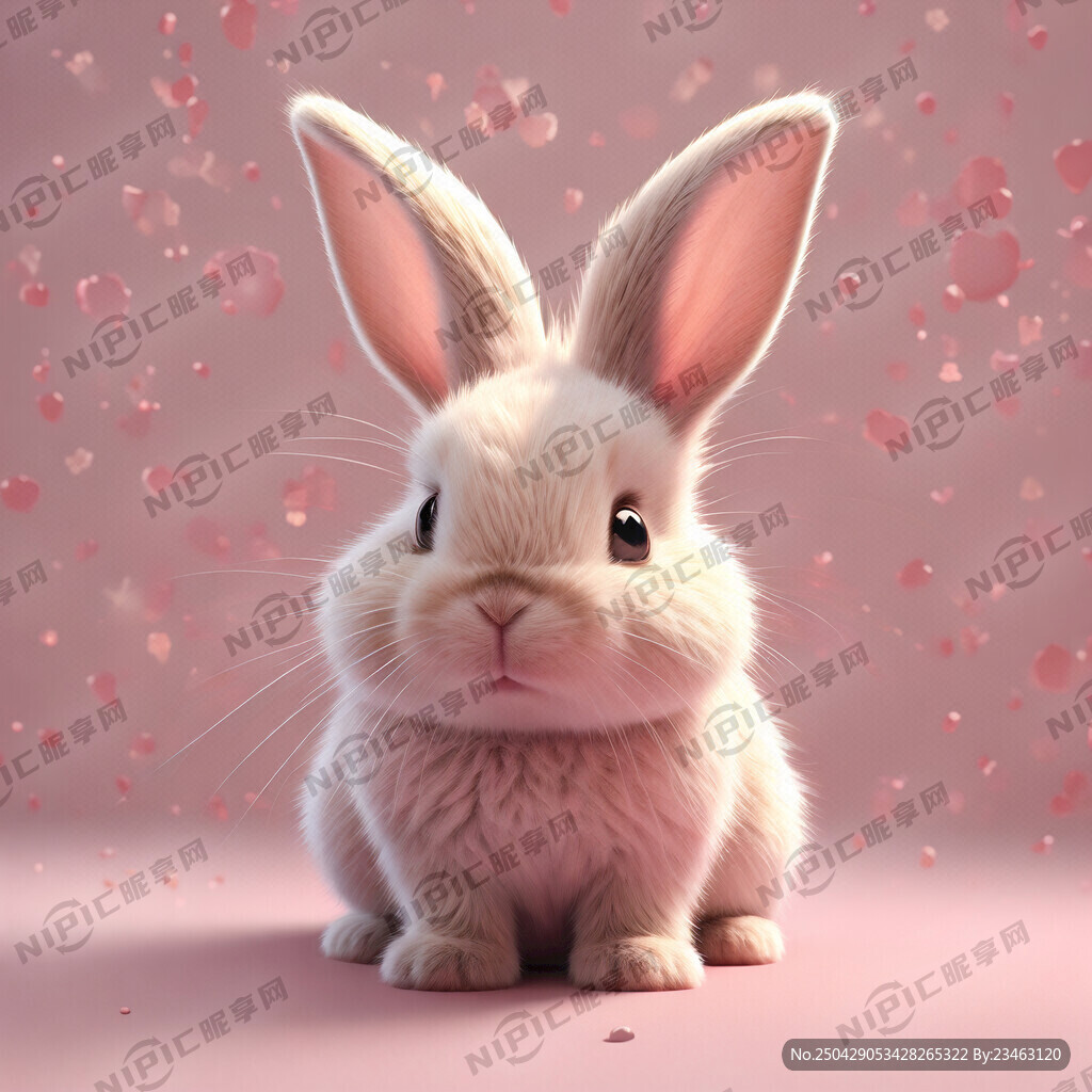 兔子 粉色 可爱 卡通