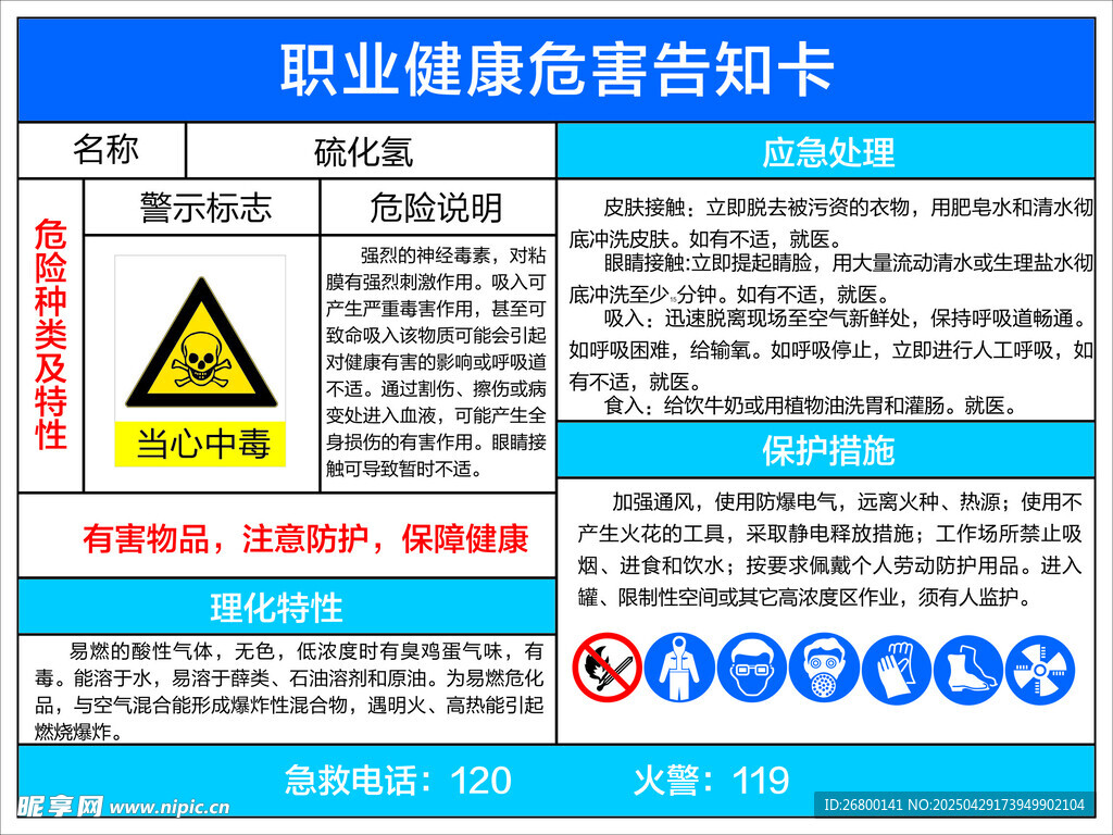 职业健康危害告知卡