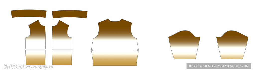 金色渐变服装模板设计