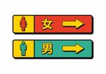 洗手间标识牌