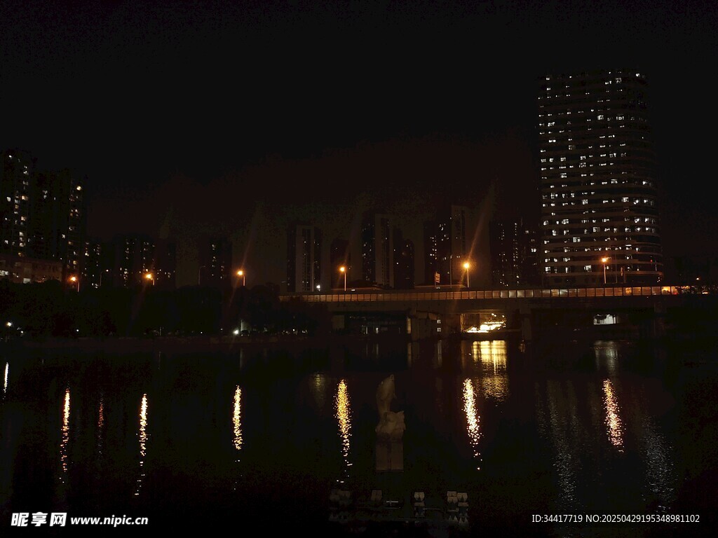 城市夜景中的璀璨灯火