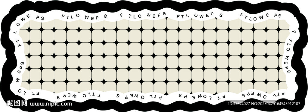 波浪边框图案背景