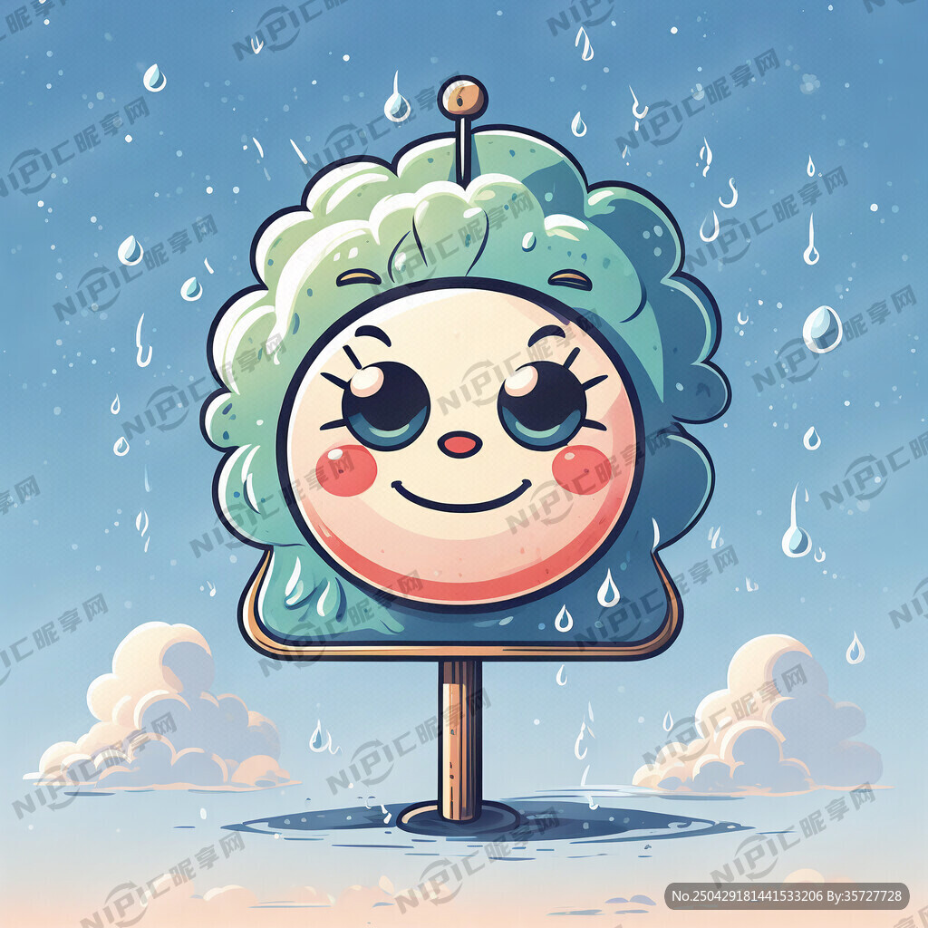 天气预报符号晴天 卡通 可爱