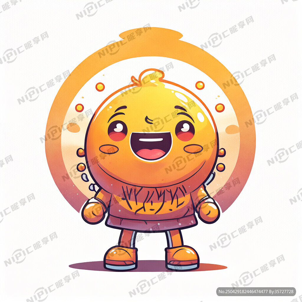太阳符号的卡通玩偶 可爱