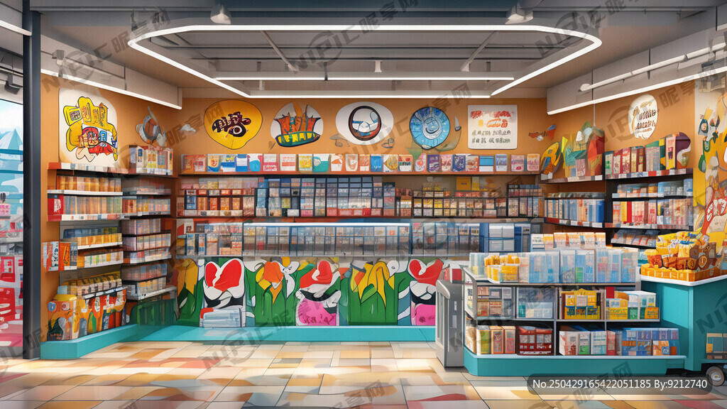 便利店背景墙、