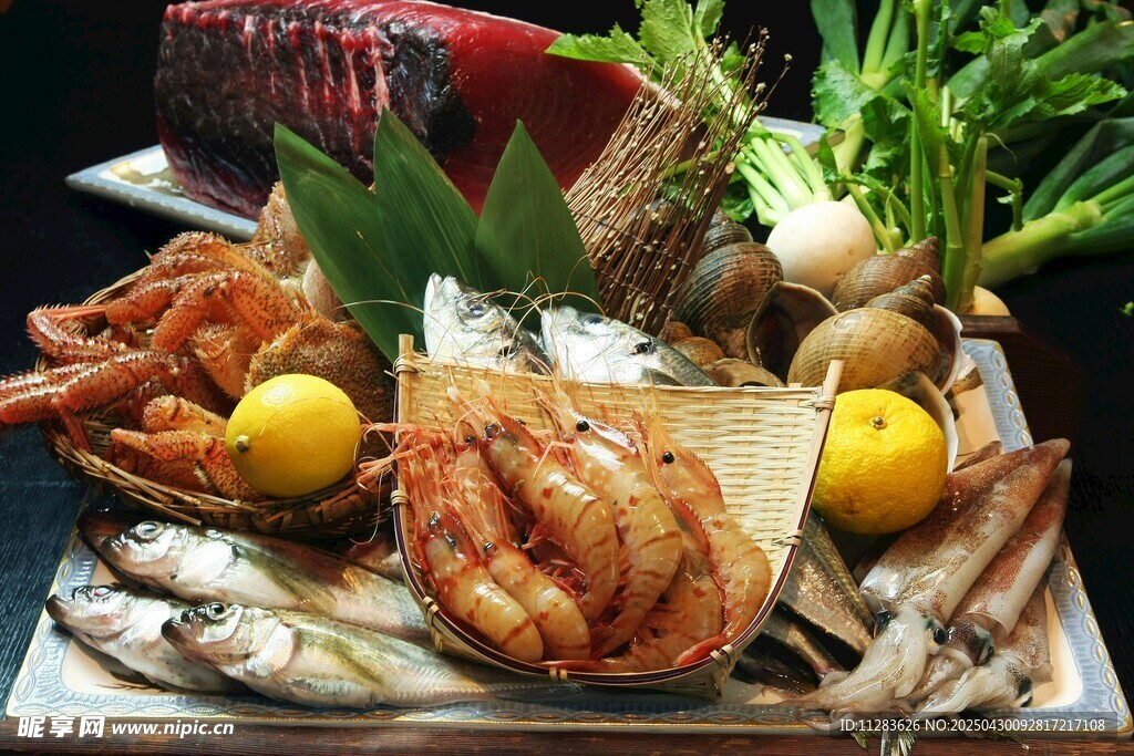 海鲜拼盘 新鲜美味诱人
