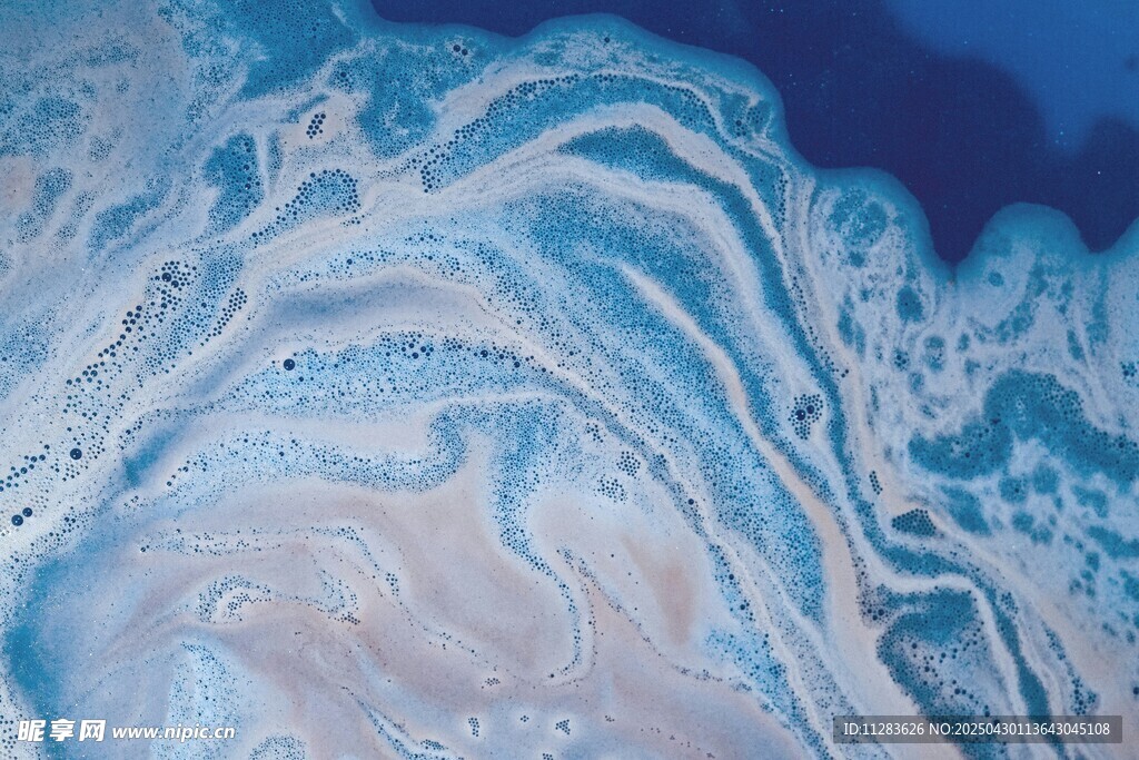 梦幻蓝白流体艺术纹理