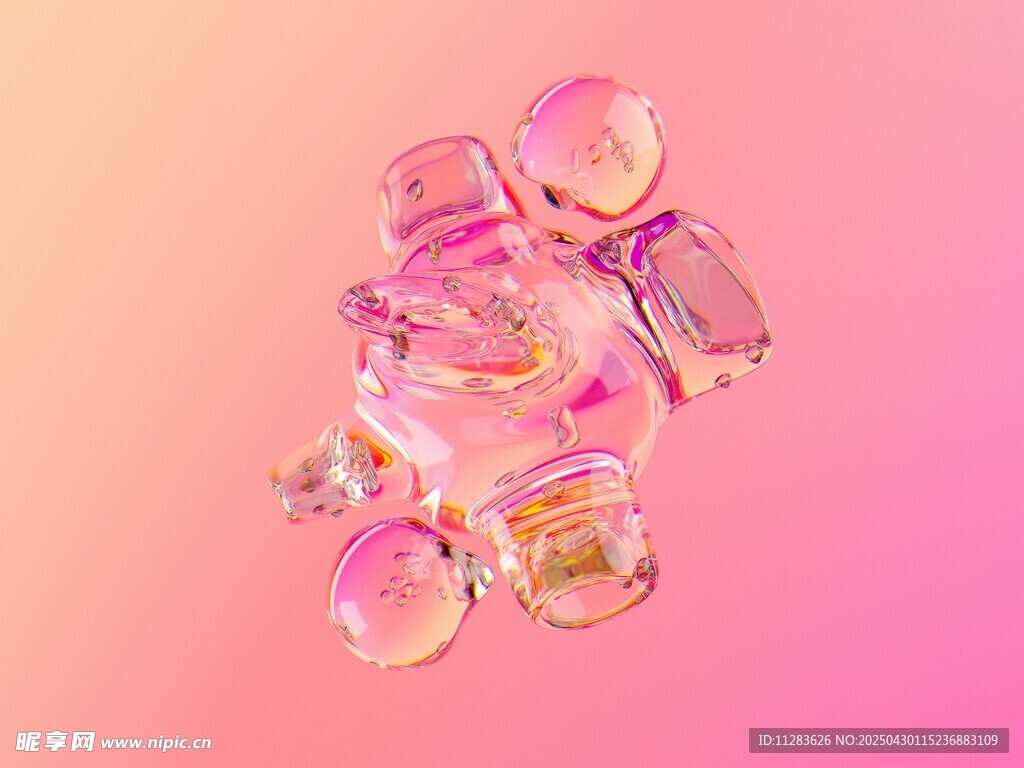 多彩透明糖果造型晶体