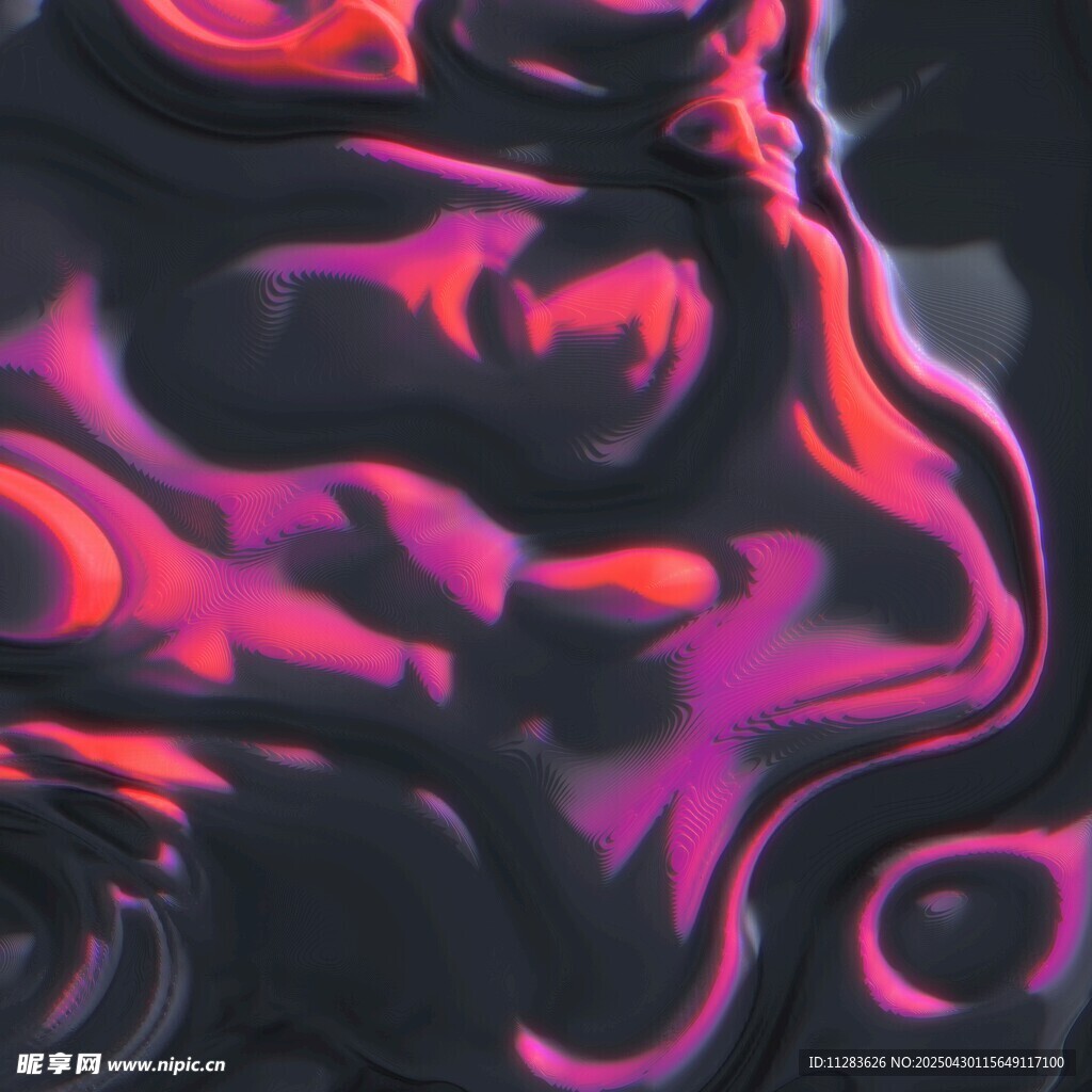 梦幻流体渐变抽象艺术图案