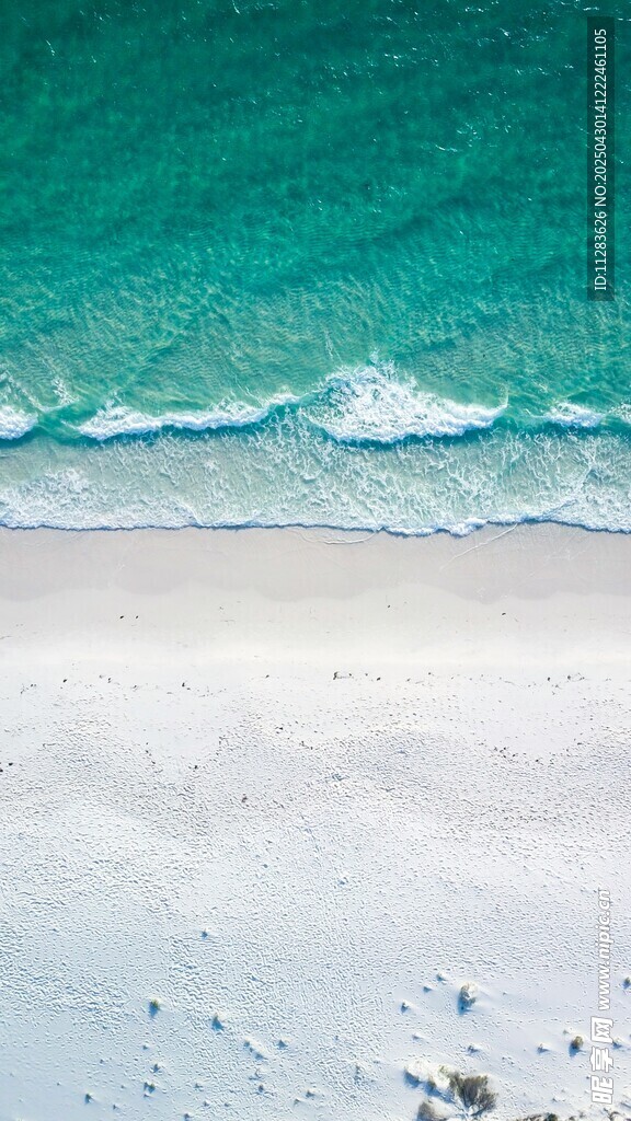 碧海白沙的美丽海岸线