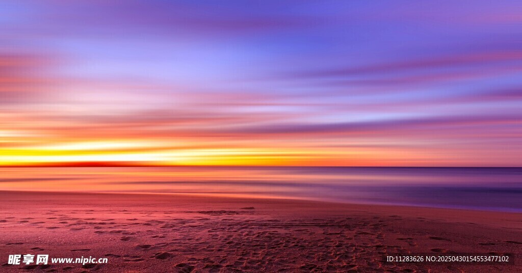 海边绚丽日落美景