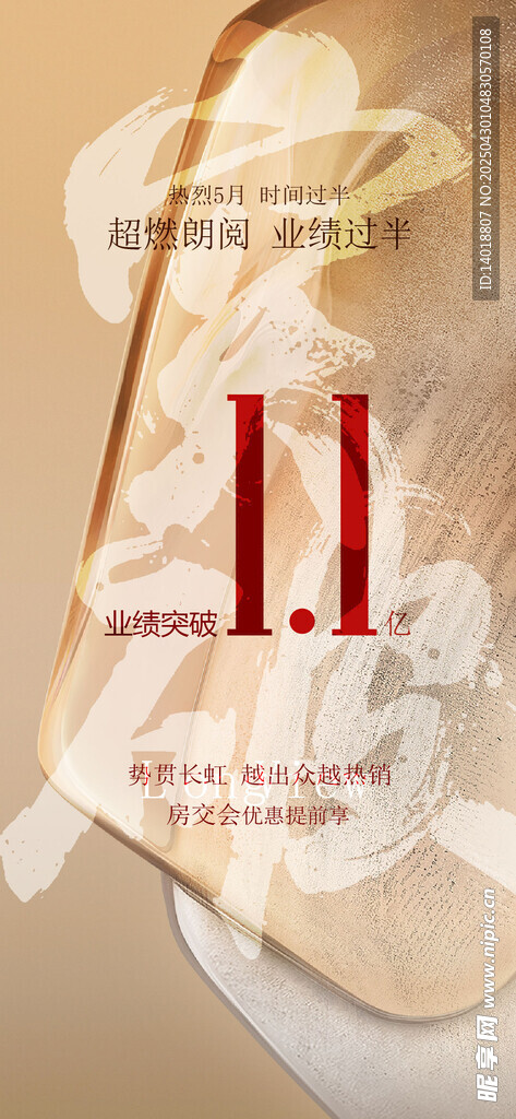 业绩突破海报