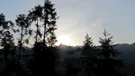 日落山林间美景