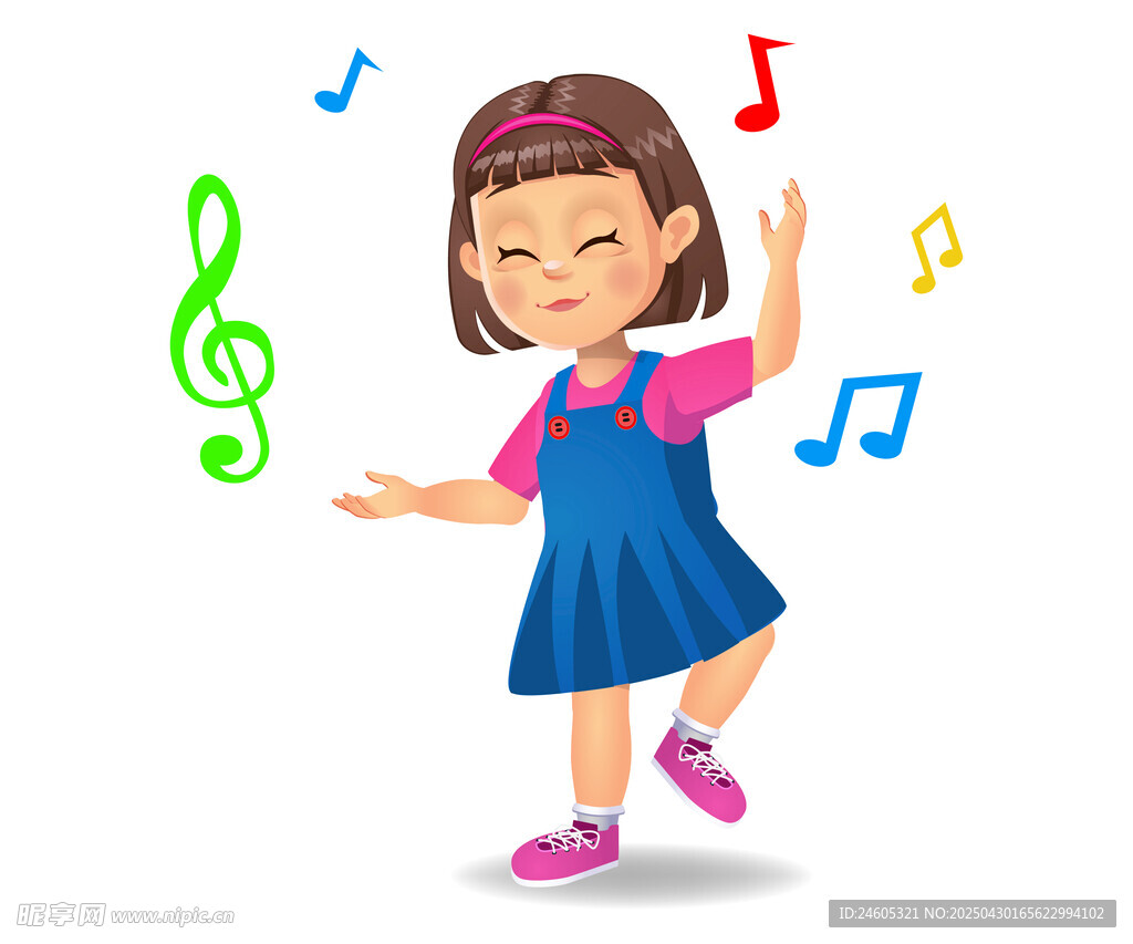 跳舞卡通女孩
