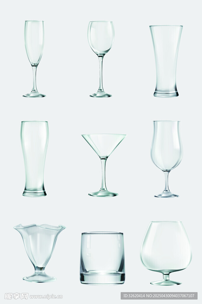 透明玻璃酒杯