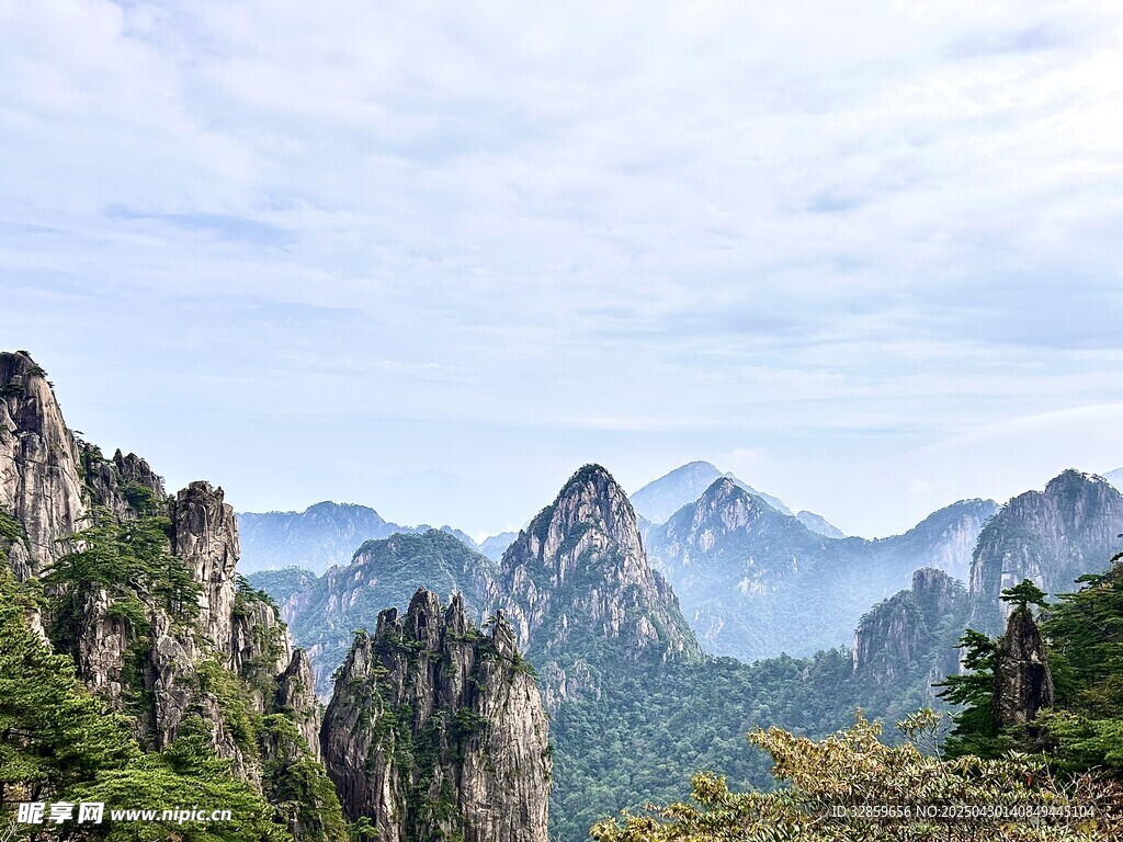 壮丽黄山奇峰景观  风景