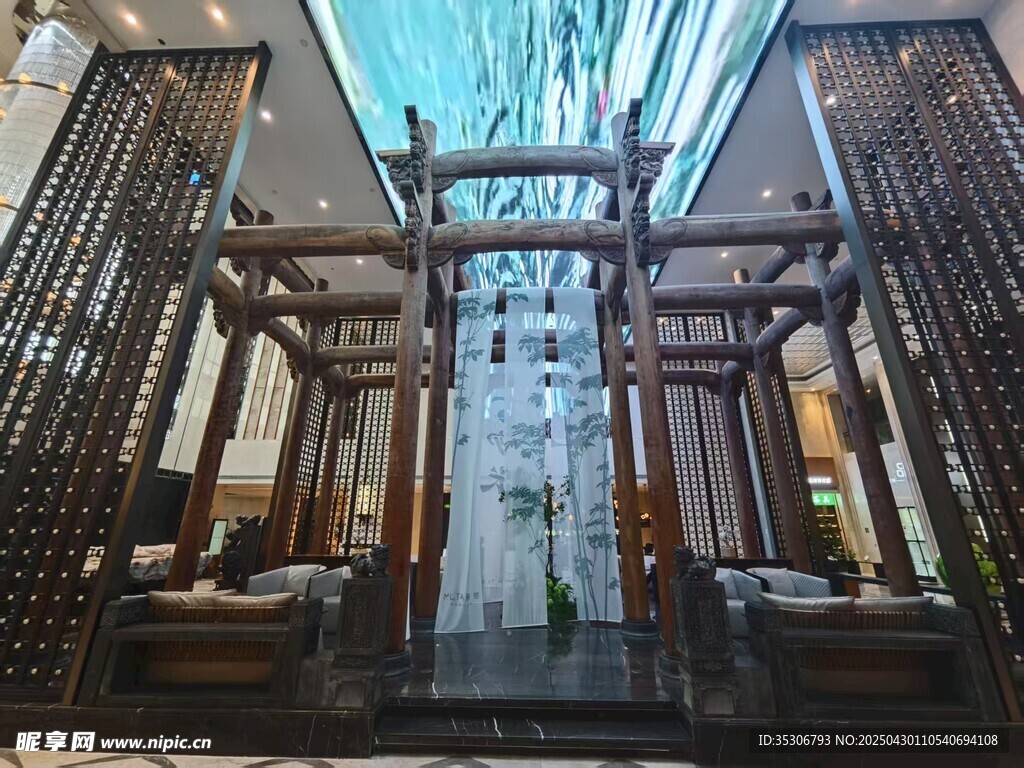 中式典雅室内景观空间