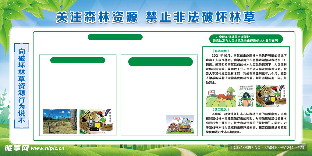 关注森林资源禁止非法破坏