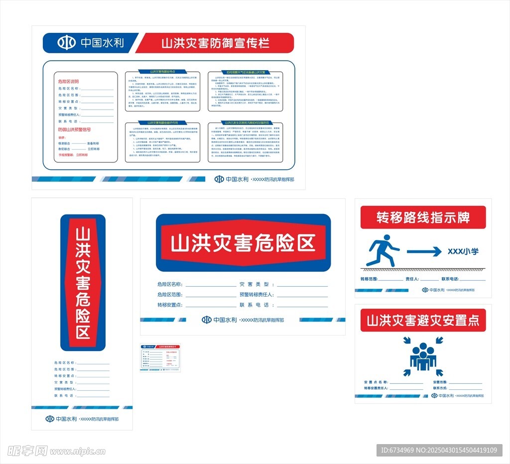 山洪灾害防御展板全套