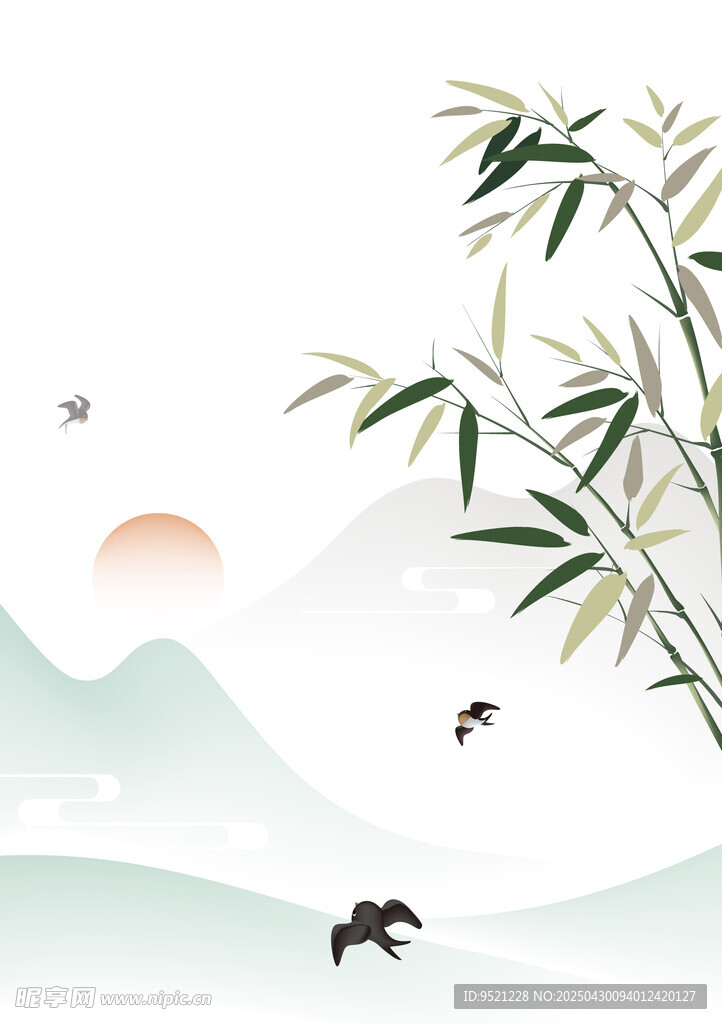 水墨山水间的悠然景致