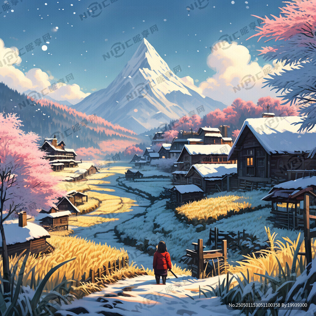 我是一名插画师 乡村 稻田