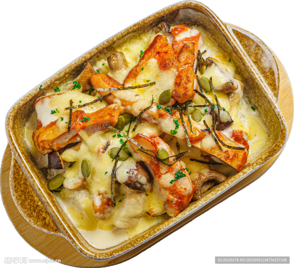 芝士焗蟹海鲜美味料理