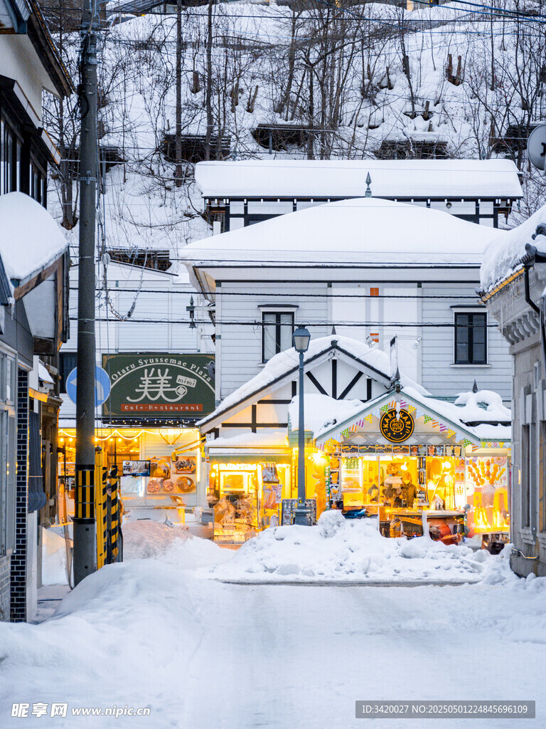 雪中小镇