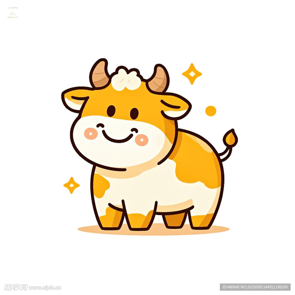 卡通牛简笔画