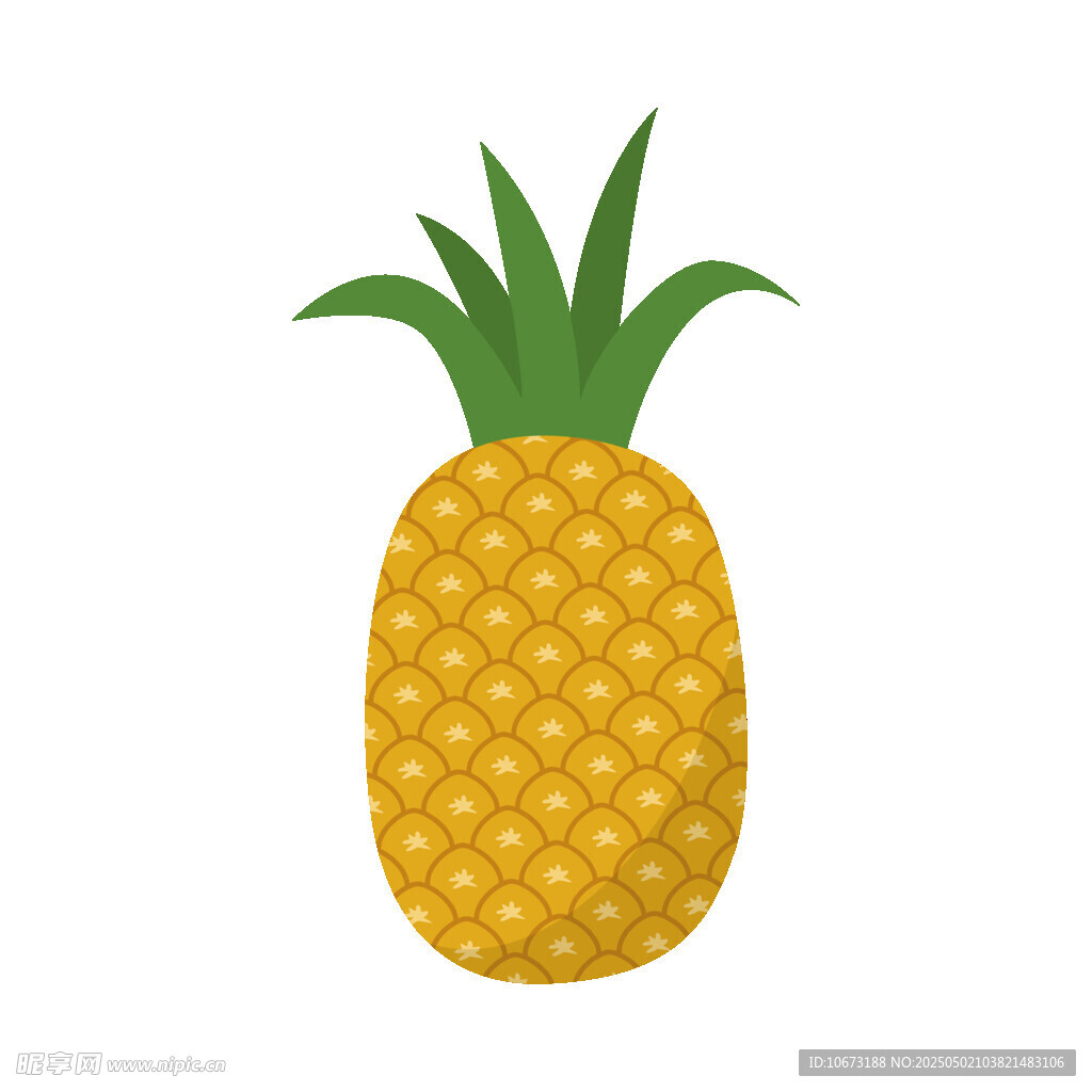 可爱卡通菠萝插画