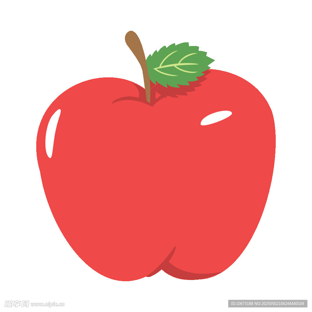 卡通红苹果插画