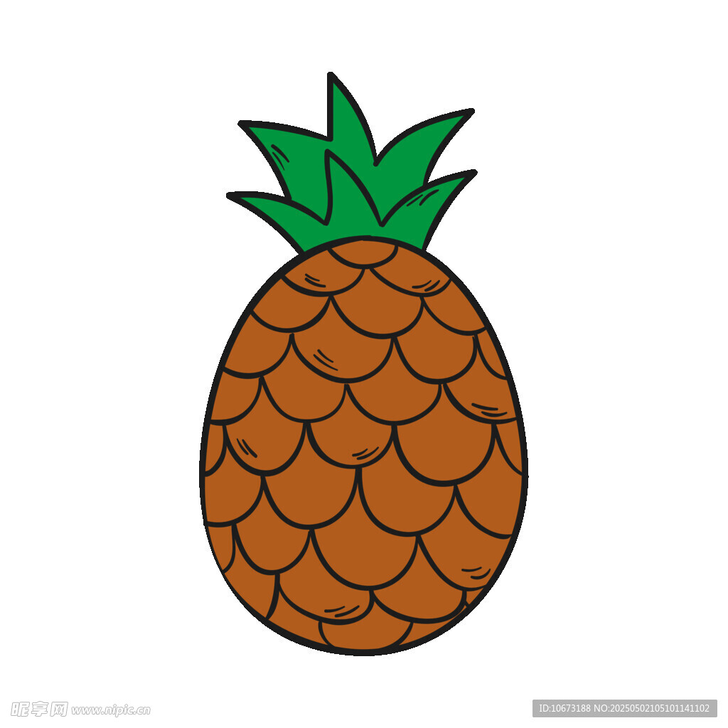 卡通菠萝插画