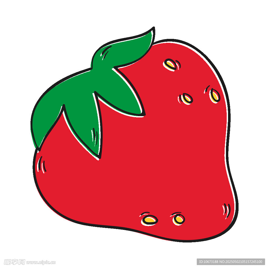 卡通草莓插画