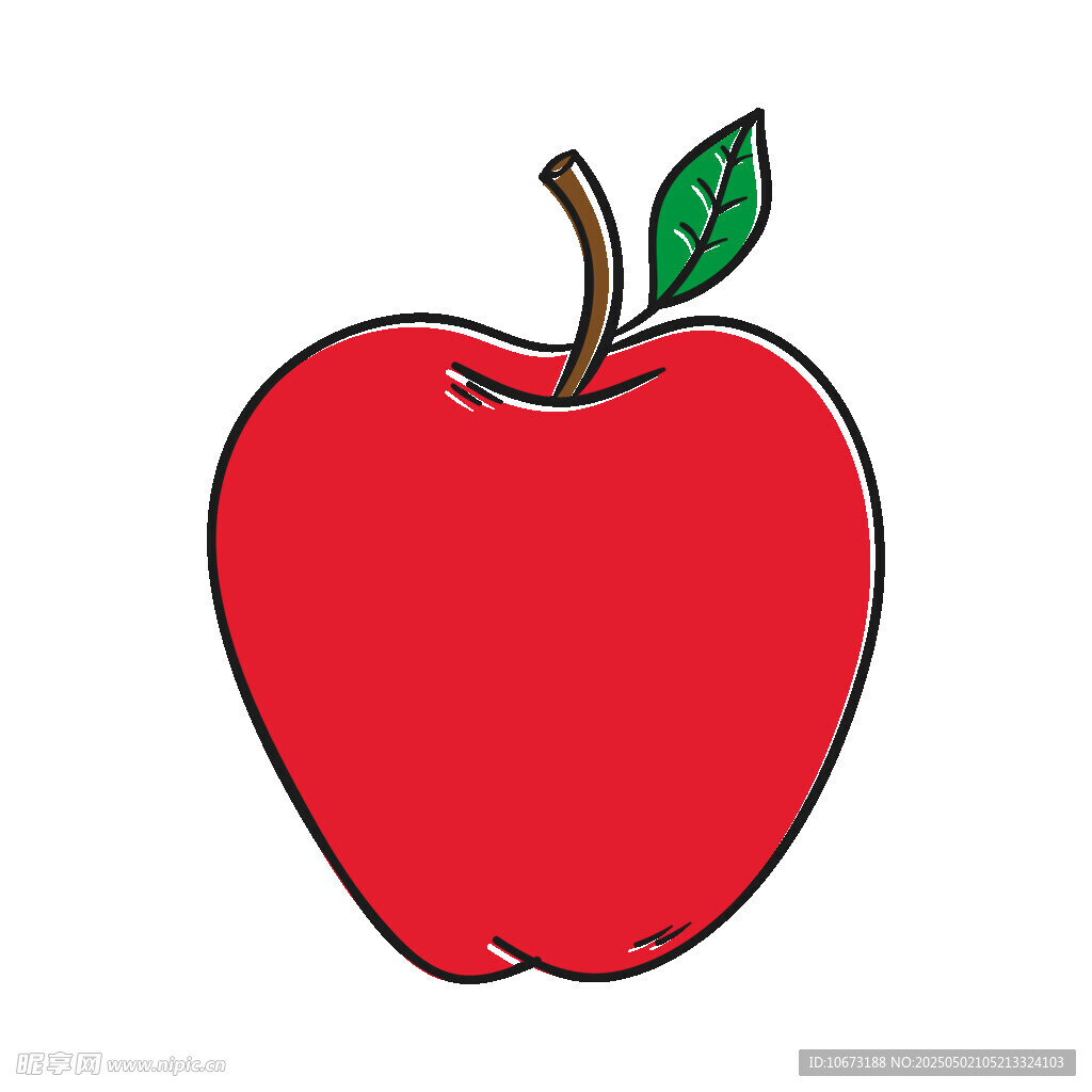 红苹果插画