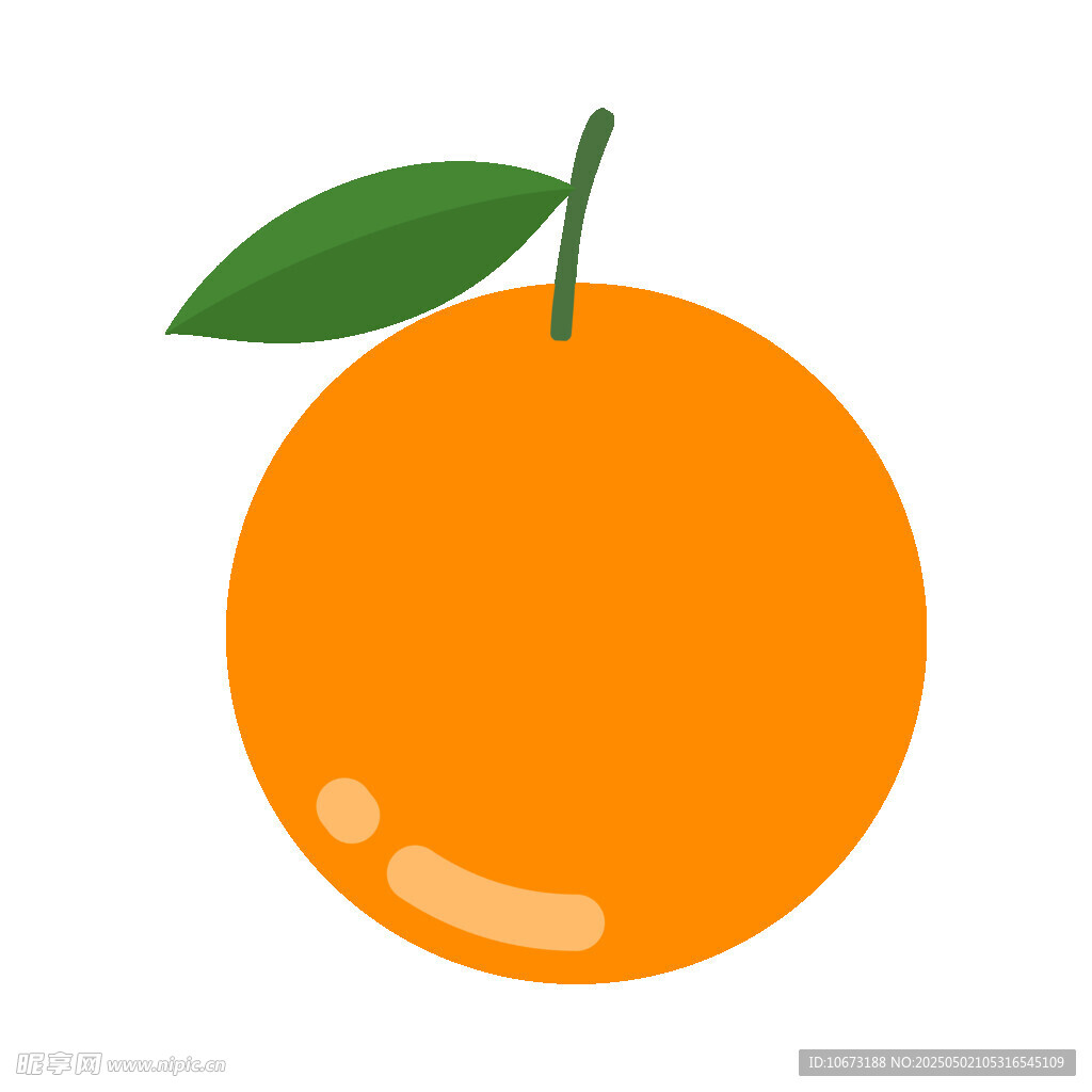 可爱卡通橙子插画