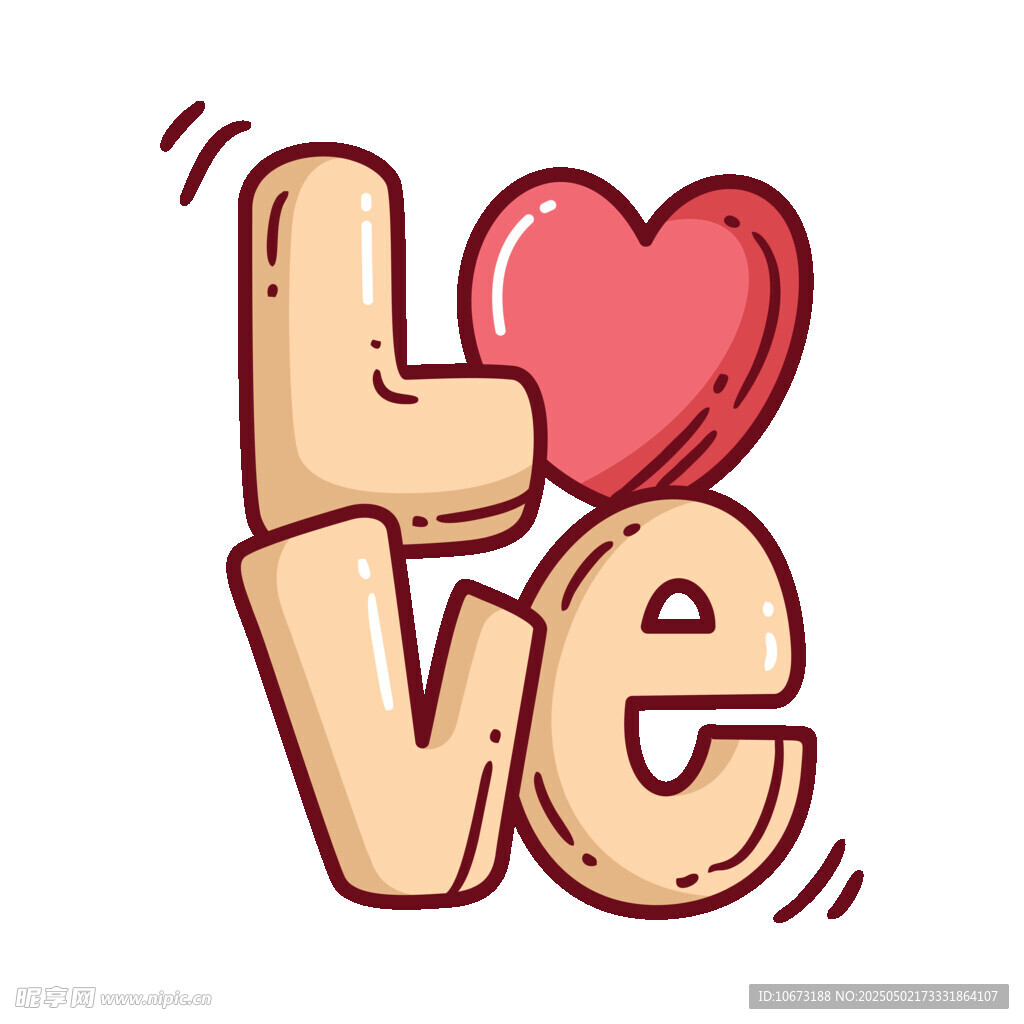 爱心组成的LOVE图案
